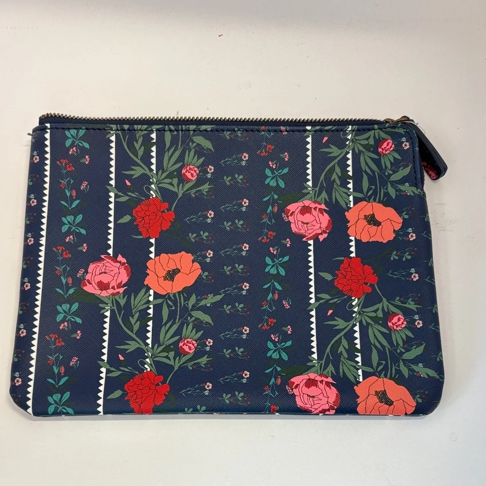 By Anthropologie Floral Zipper Pouch NWOT